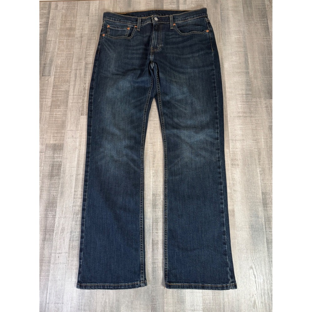 Levis 527 Slim Bootcut Jeans Mens 34x34 Dark Wash Indigo Denim 05527-0734